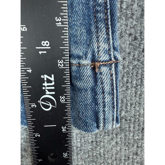 Wrangler Retro Mae Trouser Jeans Women 30x34 Blue Denim Cotton Mid Rise Wide Leg - Picture 7 of 8